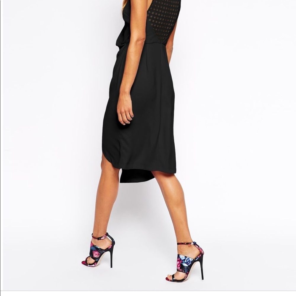 ASOS Drape front dress with lattice back